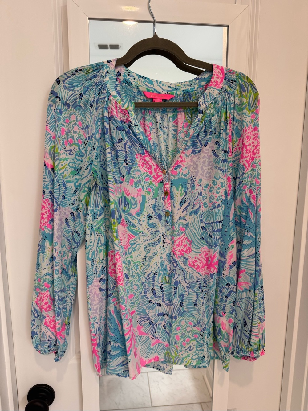 Lilly Pulitzer Women’s Elsa Blouse 100% Silk